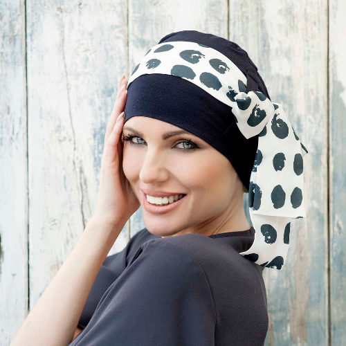 Yanna Navy White Polka Dot